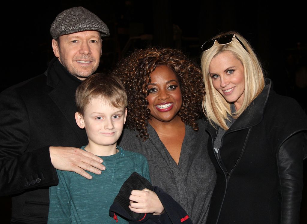 Sherri with Jenny, her son and her husband Donnie Wahlberg