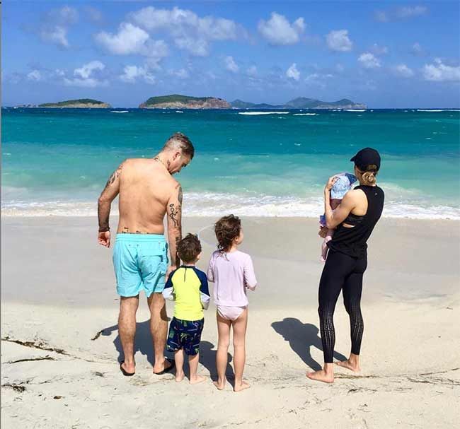 Robbie Williams family holiday
