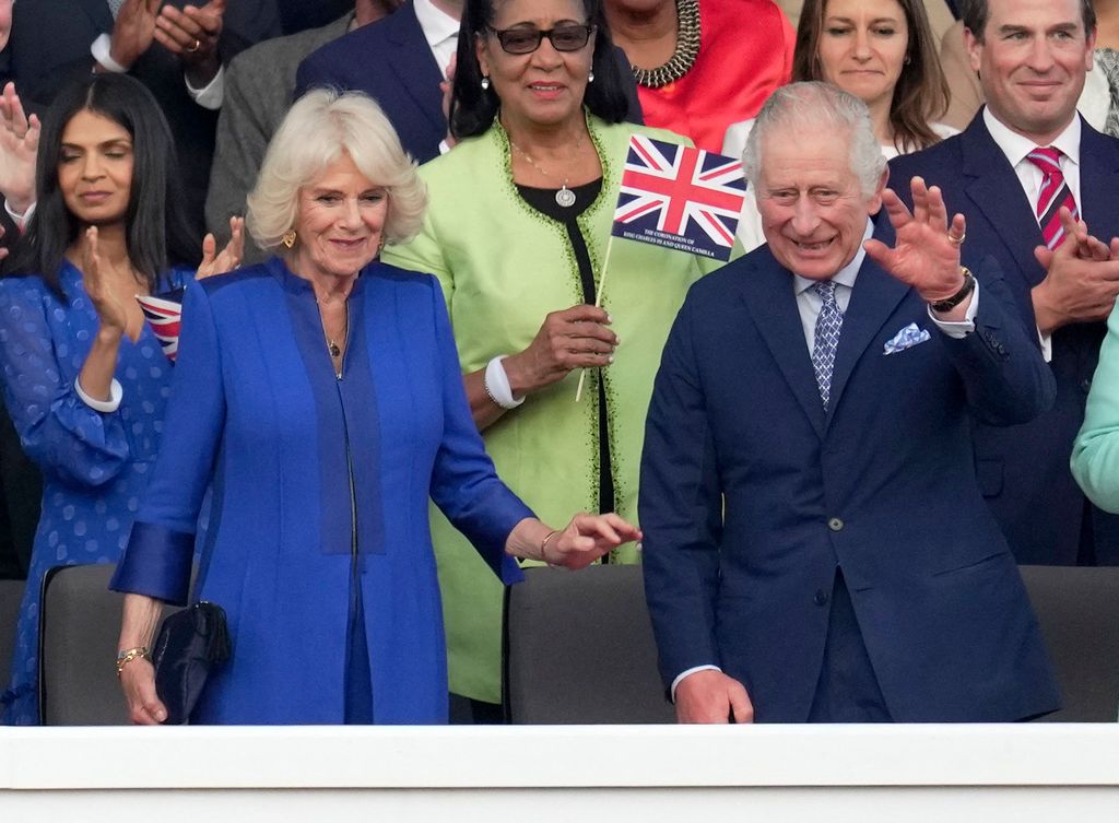 King Charles III and Queen Camilla enjoying the concert