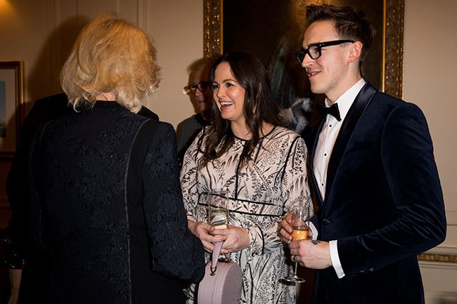 Giovanna Fletcher with Tom Fletcher and the Duchess of Cornwall