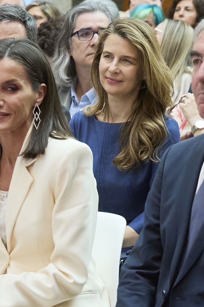 Maria seated behind Queen Letizia at the "El Barco De Vapor" and "Gran Angular" Youth Literature Awards on Tuesday