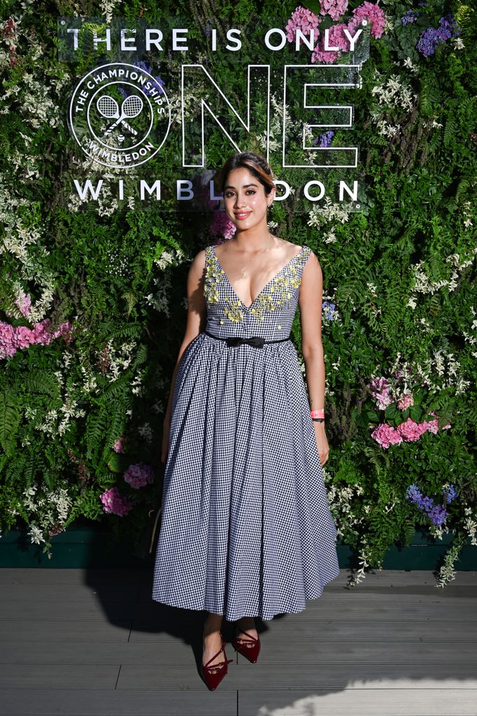 Janhvi Kapoor in the Aeltc's Parkside Suite in no.1 Court at the Championships 2025