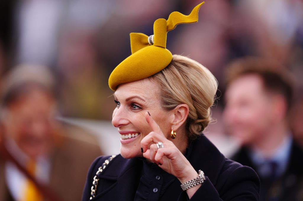 Zara Tindall on day one of the 2025 Cheltenham Festival at Cheltenham Racecourse