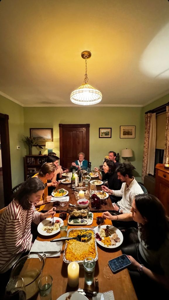 Andrew Shue captured during a family Thanksgiving celebration shared on Instagram