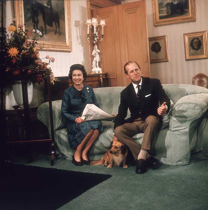 the queen prince philip living room old