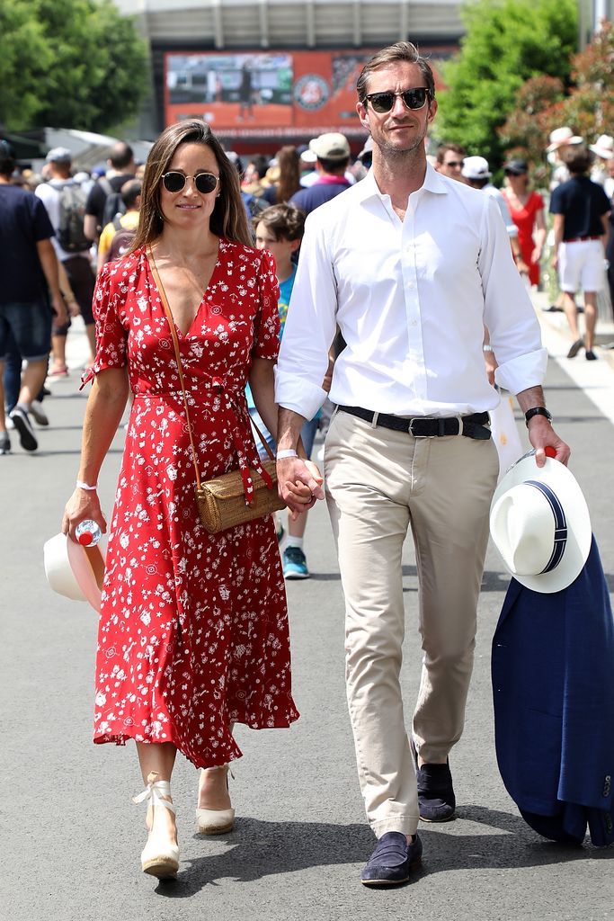  Pippa Middleton and her husband James Matthews are seen attending the french open