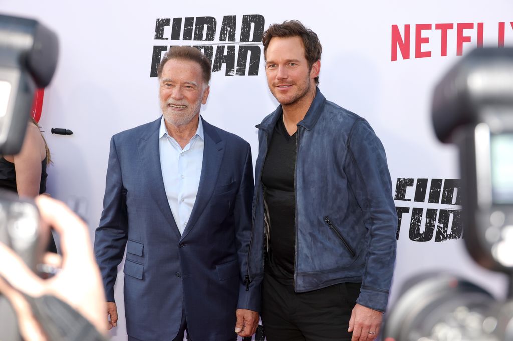 Arnold Schwarzenegger et Chris Pratt sur le tapis rouge