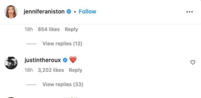jennifer aniston supported by justin theroux
