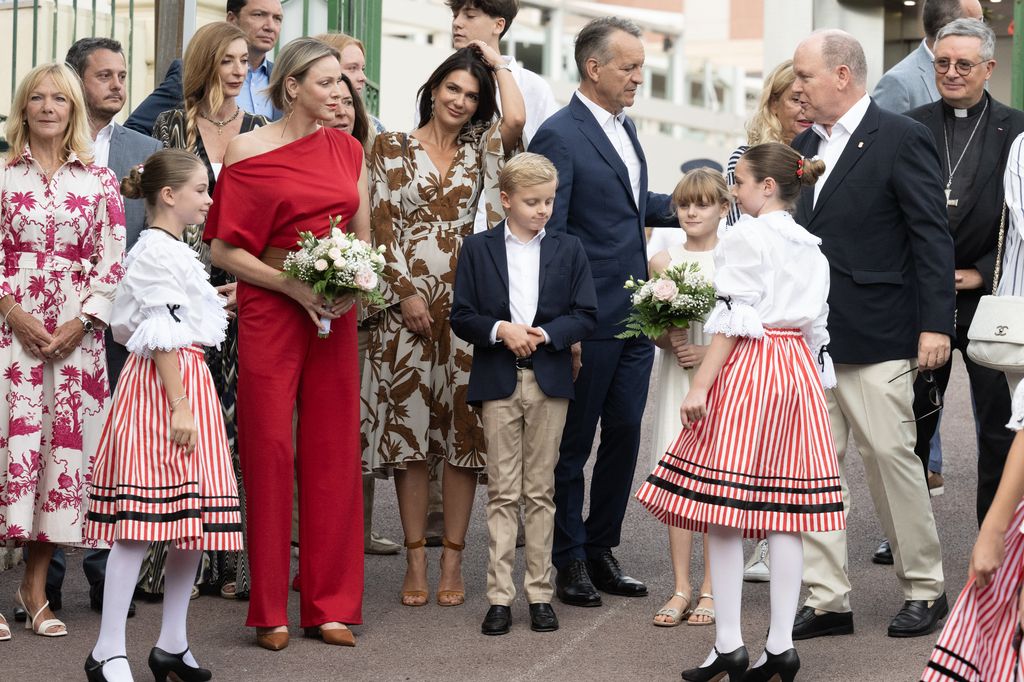 Prince Jacques and Princess Gabriella with their parents at the picnic