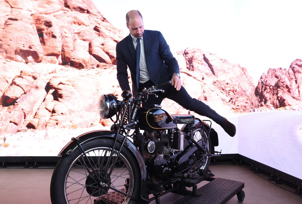 Prince William on a motorbike