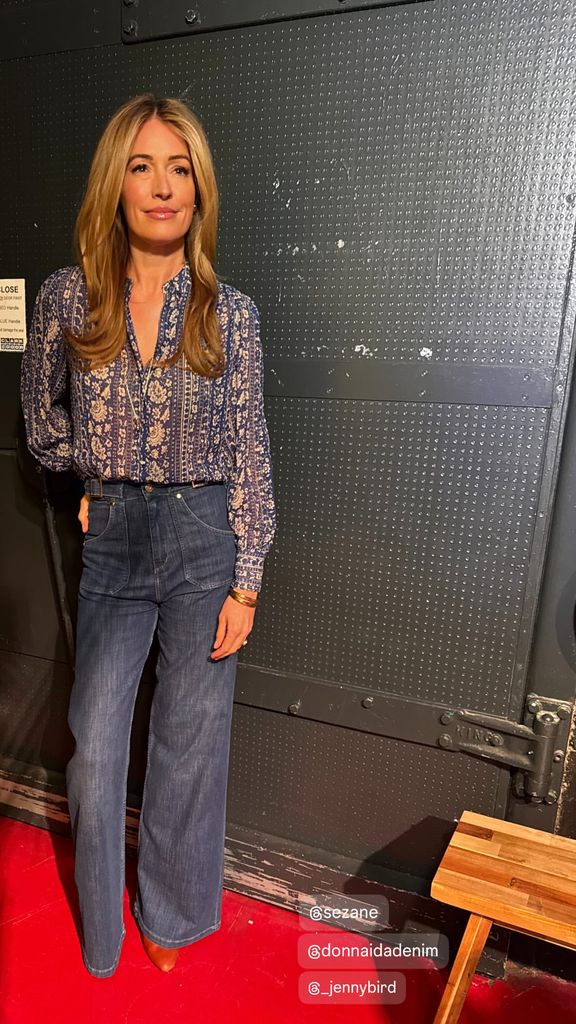 Cat Deeley Donna Ida jeans and Sezane shirt on This Morning