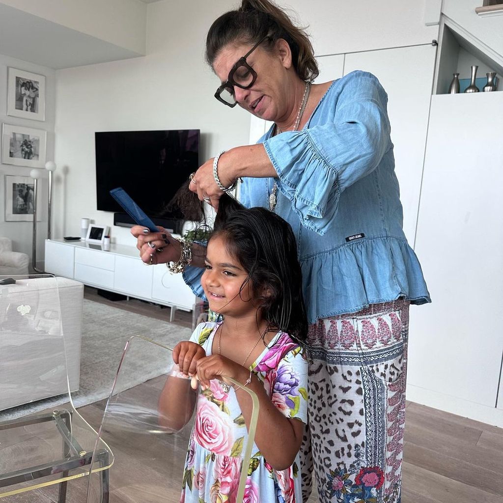 Hoda Kotb's daughter Hope pictured after a haircut in their family home ahead of her first day of school