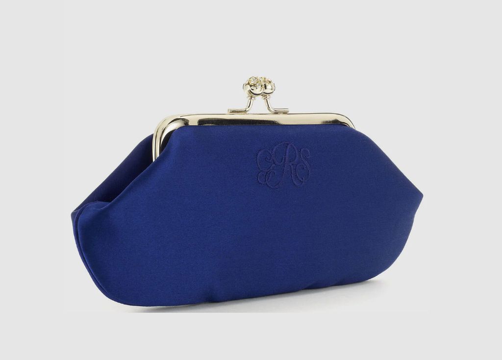 Anya Hindmarch cobalt blue clutch bag