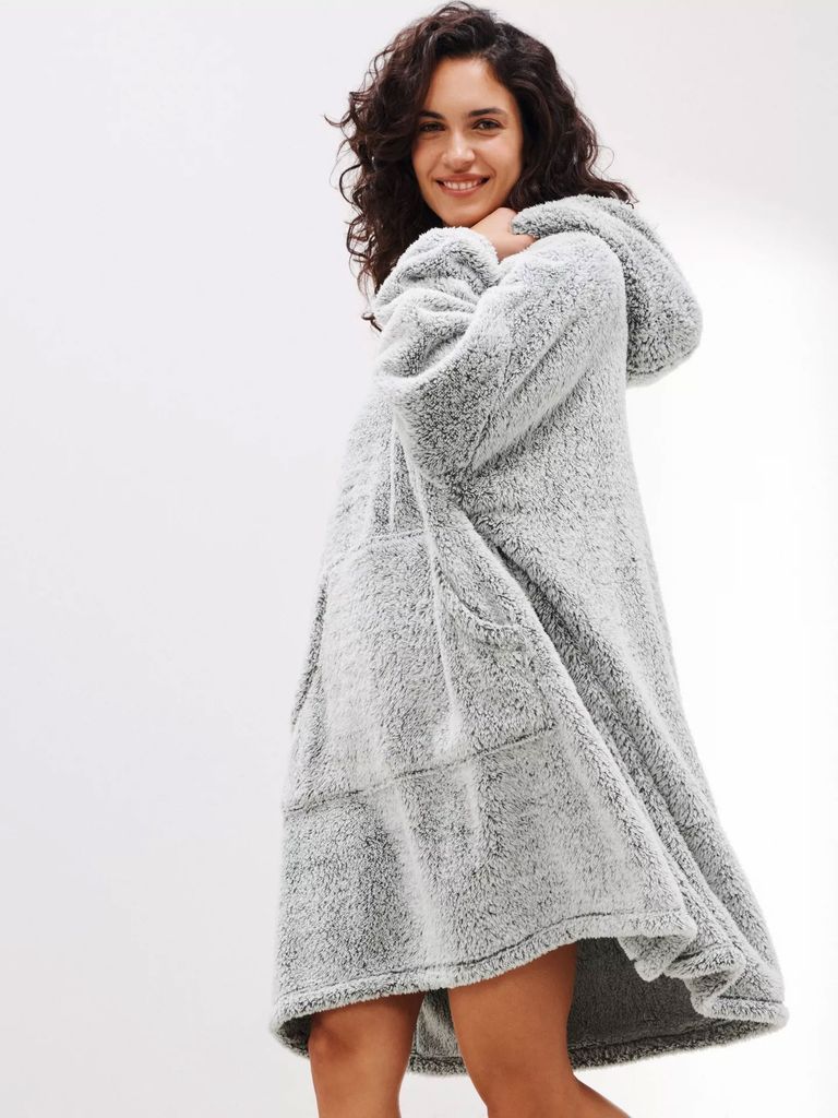 John Lewis Hi-Pile Oversized Lounge Hoodie