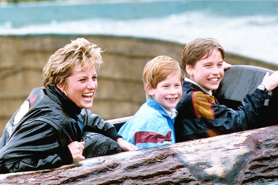 princess diana thorpe park visit with harry and william