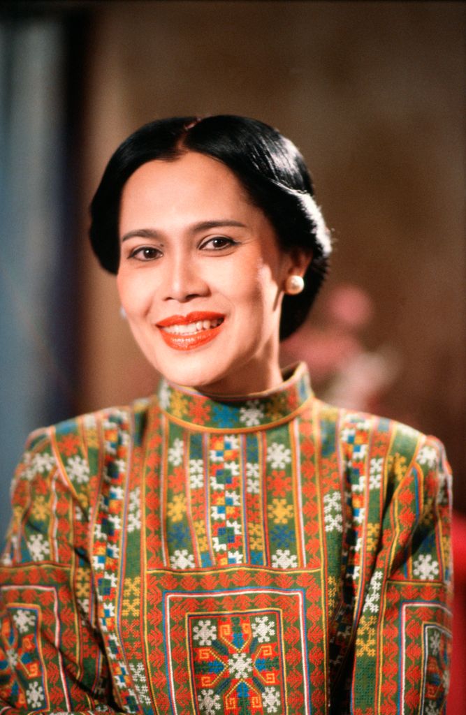 Queen Sirikit of Thailand smiles during the year of her 50th birthday. Photographed here at her palace in Hua Hin, South of Bangkok