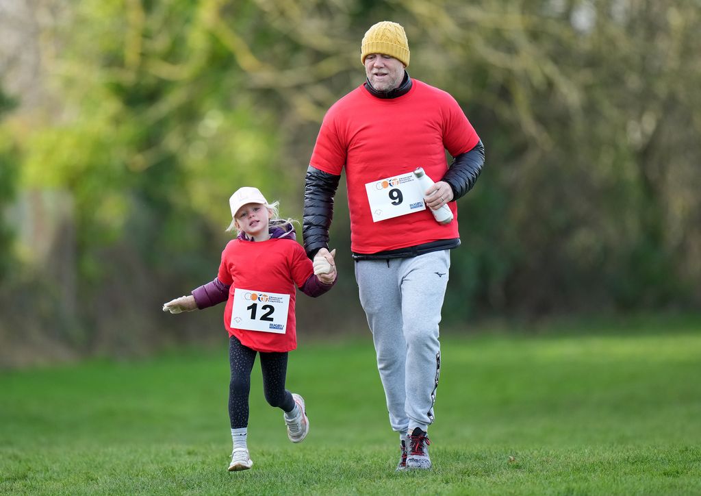 Mike and Lena Tindall going hand in hand at The Rugby for Heroes Fun Run