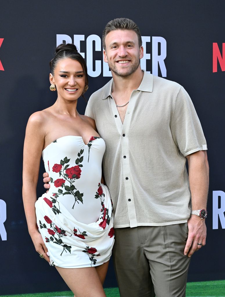 Kristin Juszczyk and Kyle Juszczyk attend the Los Angeles Premiere of Netflix's New Sports Series "Receiver" at Netflix Tudum Theater on July 09, 2024 in Los Angeles, California. (Photo by Axelle/Bauer-Griffin/FilmMagic)