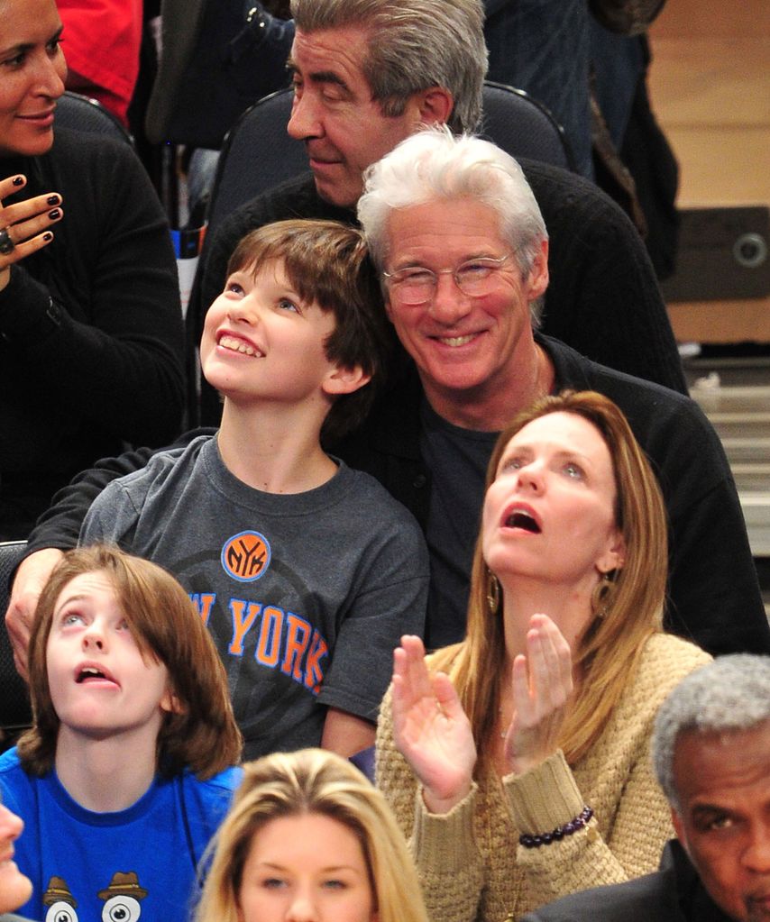 Homer with his father Richard Gere in 2012 basketball game