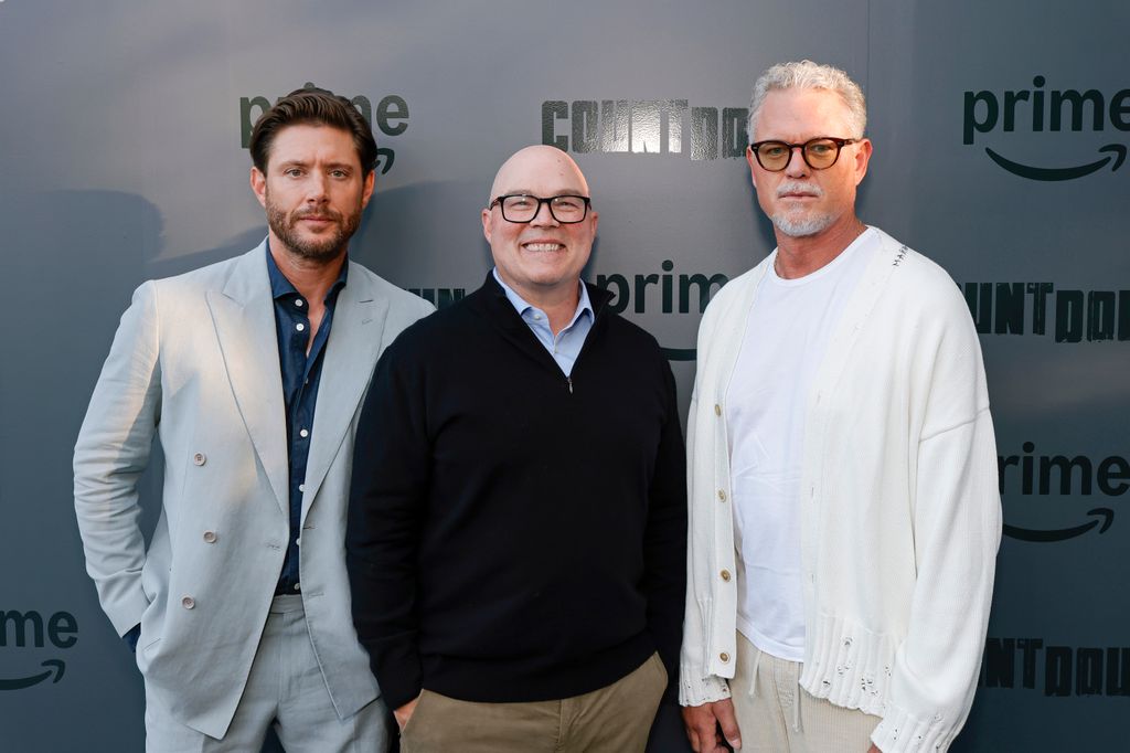 Jensen Ackles, Derek Haas and Eric Dane attend the "Countdown" Premiere and After-Party on June 18, 2025 in Los Angeles, California