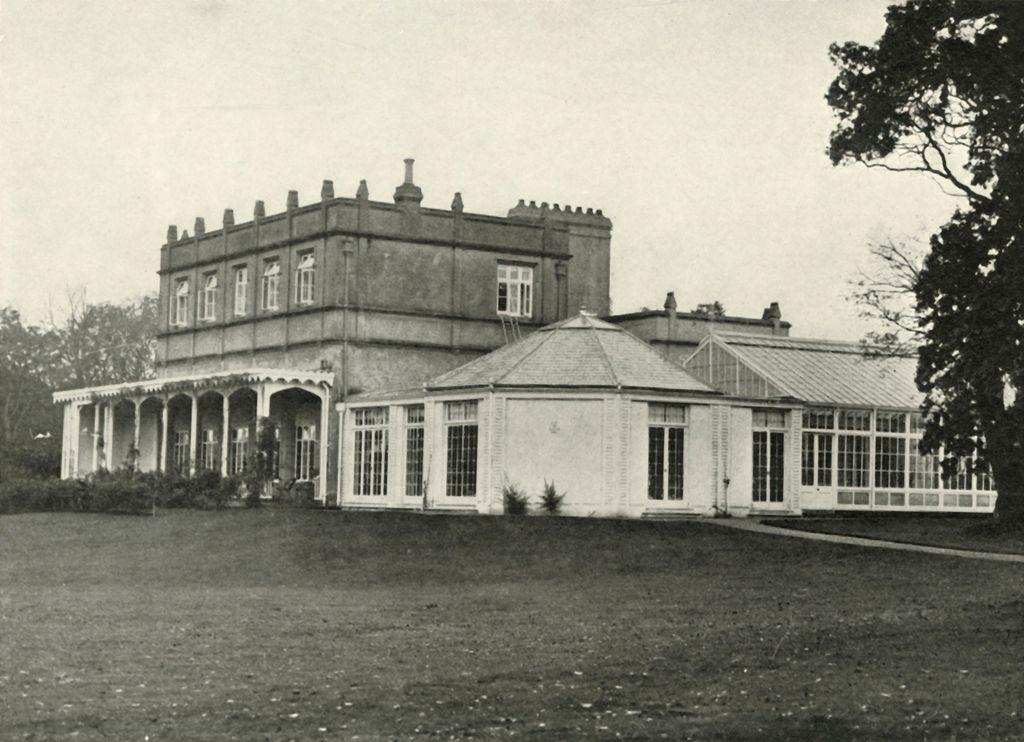 The Royal Lodge in black and white