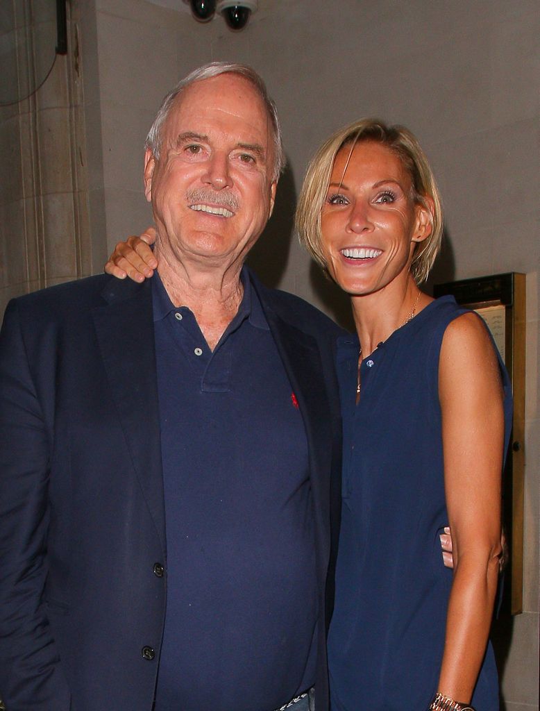 John Cleese and Jennifer Wade at a restaurant together in 2014LONDON, UNITED KINGDOM - MAY 15: John Cleese and Jennifer Wade at Scott's restaurant on May 15, 2014 in London, England. (Photo by Mark Robert Milan/GC Images)