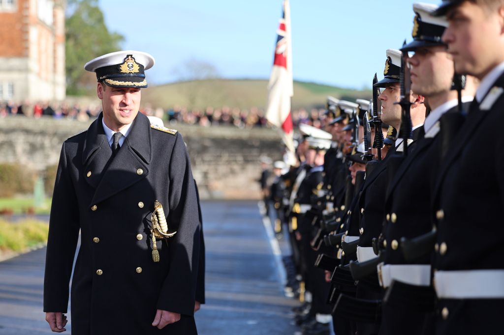 Prince William speaks with cadets at naval college