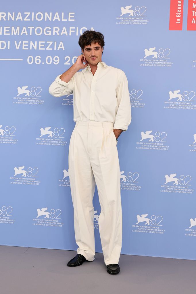 Jacob Elordi attends the "Frankenstein" photocall during the 82nd Venice International Film Festival