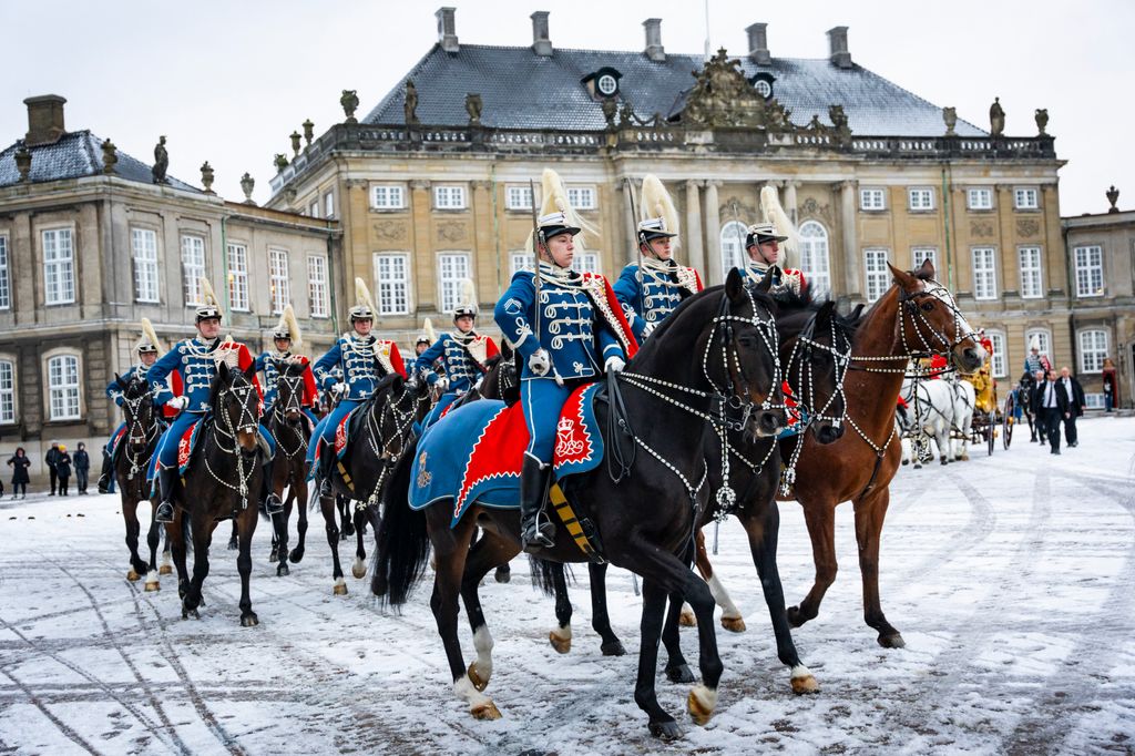 Riders of the Gardehusar Regiment's Horseskort