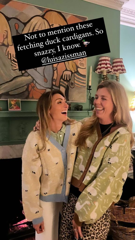 Carrie matched duck-themed outfits with gal pal Luisa Zisman