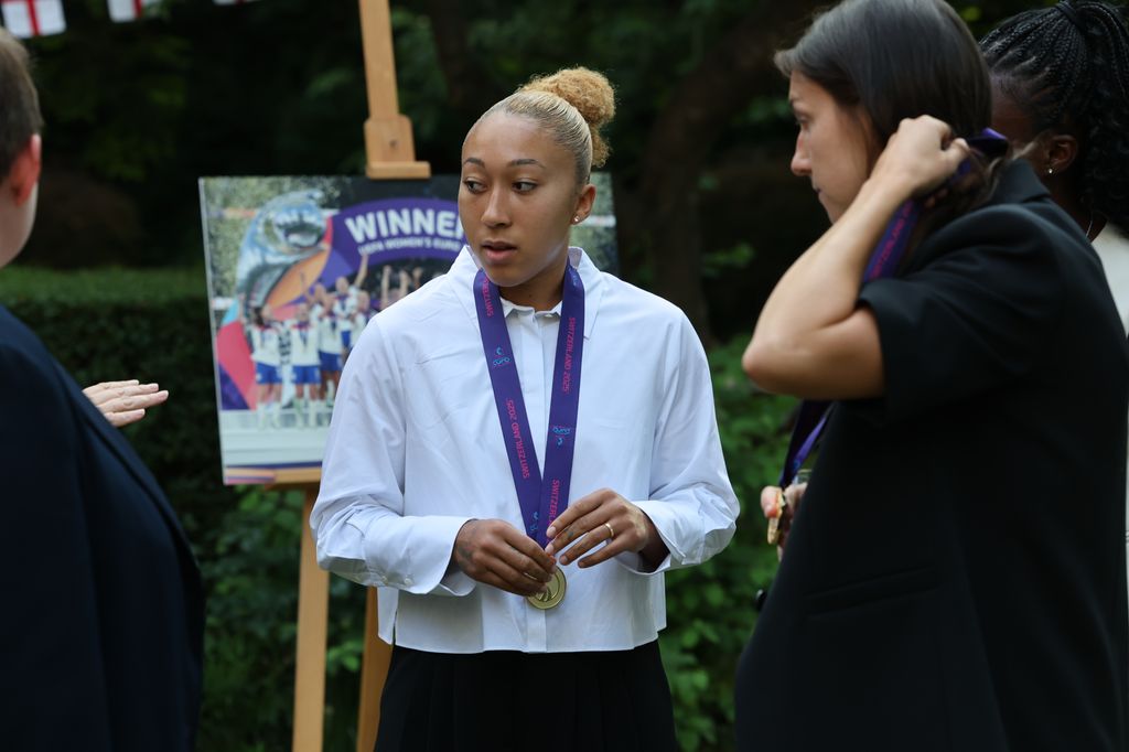 Lauren James at the downing street celebration of the women's football win