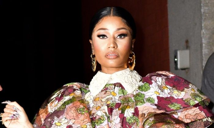 nicki minaj wore a floral dress at the event