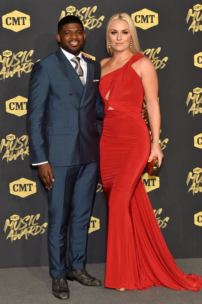 P.K. Subban and Lindsey Vonn attend the 2018 CMT Music Awards at Bridgestone Arena on June 6, 2018