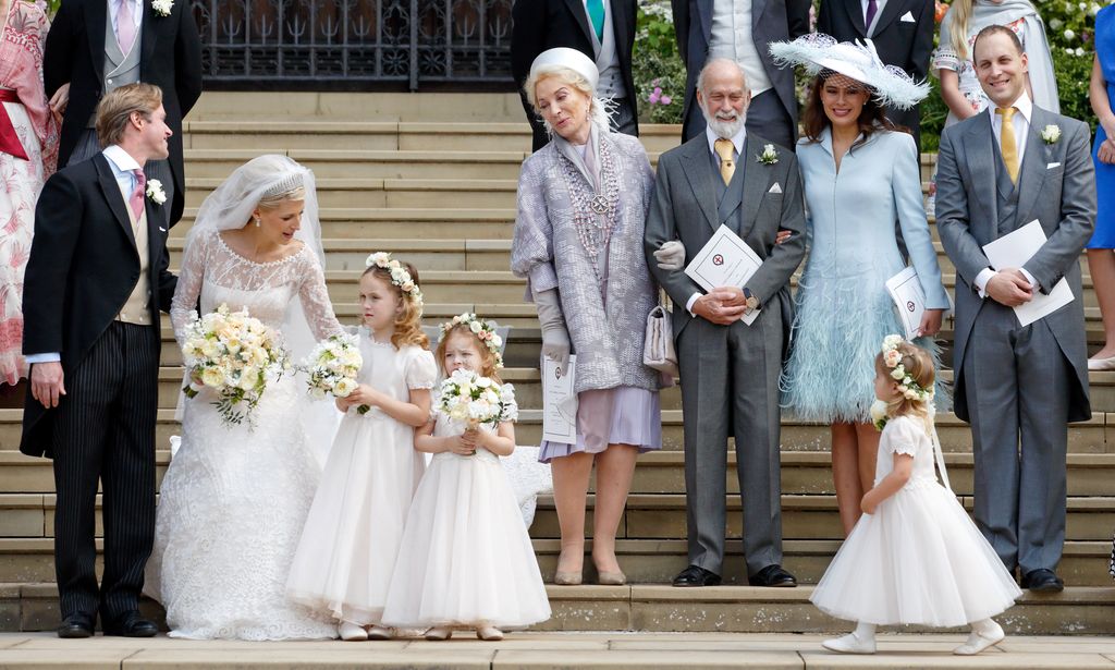 Sophie's daughters Maud and Isabella were bridesmaids at Lady Gabriella's wedding