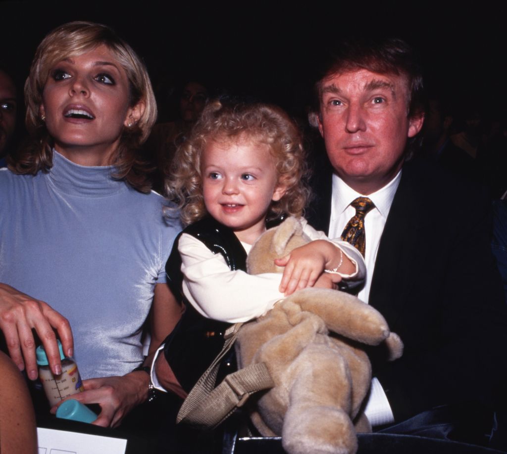 donald trump and ex wife marla maples with daughter tiffany as a child