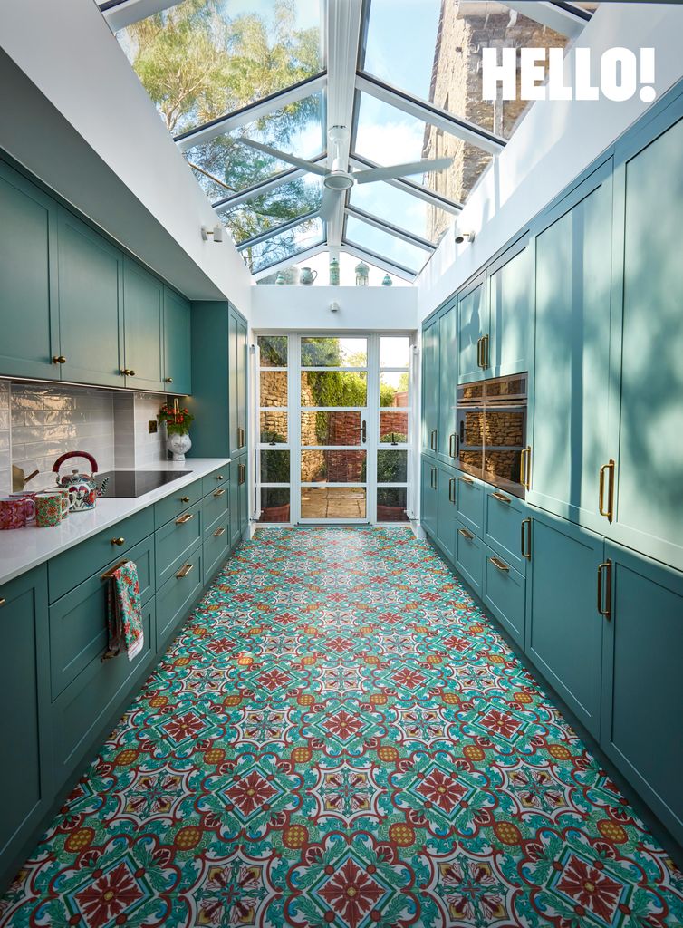 kitchen with glass roof 
