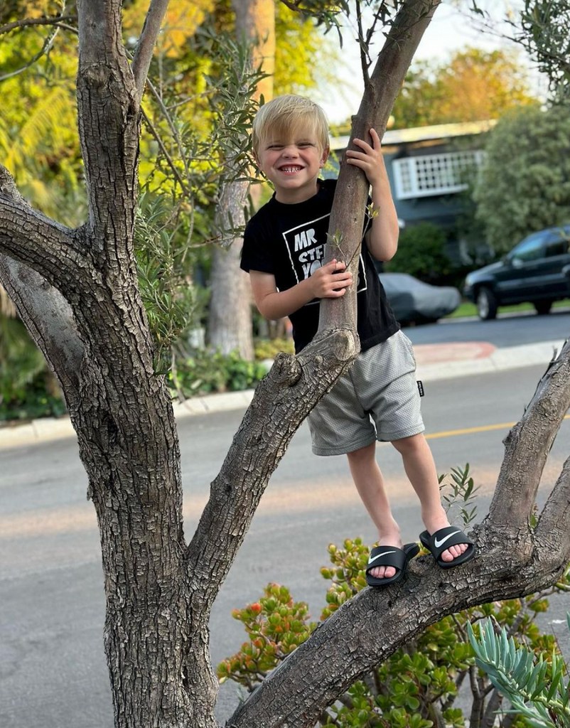 Photo shared by Christina Hall on Instagram July 2023 of her three-year-old son Hudson, who she shares with ex-husband Ant Anstead