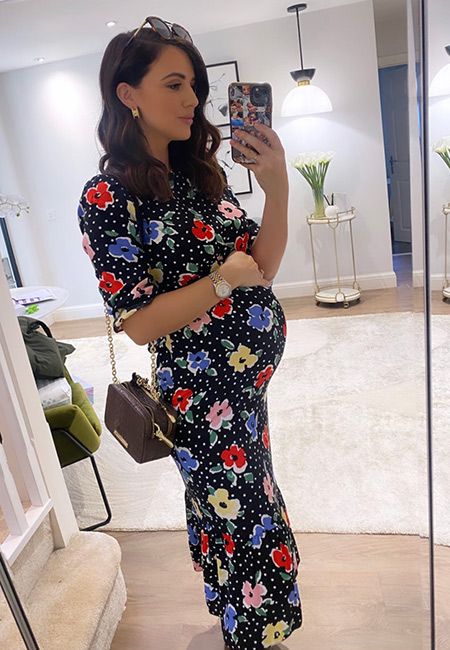 Lucy Meck's maternity wardrobe features £49 Marks & Spencer dress | HELLO!