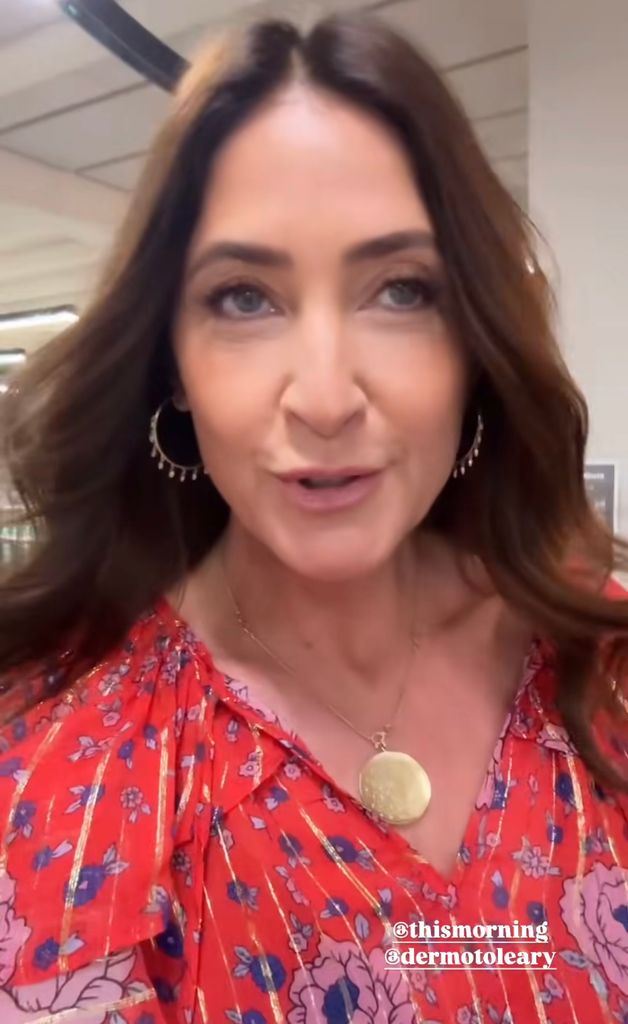Lisa Snowdon wearing a Queen of Archive blouse for this morning
