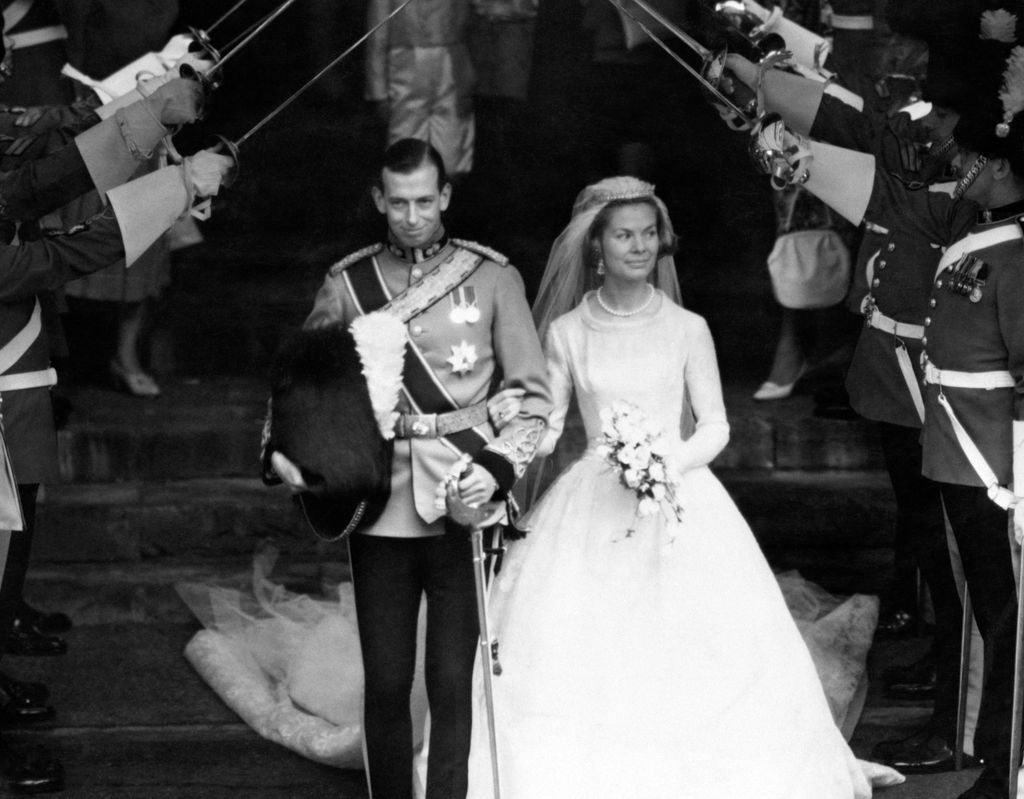 The Duke of Kent and Katharine on their wedding day