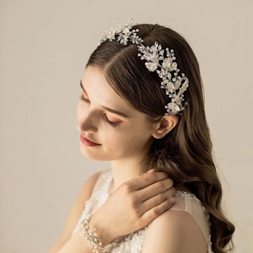 Vintage crystal flower headpiece