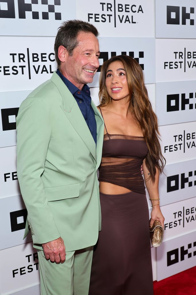 David Duchovny and Monique Pendleberry attend "Bucky F*cking Dent" premiere during the 2023 Tribeca Festival at BMCC Theater on June 10, 2023 