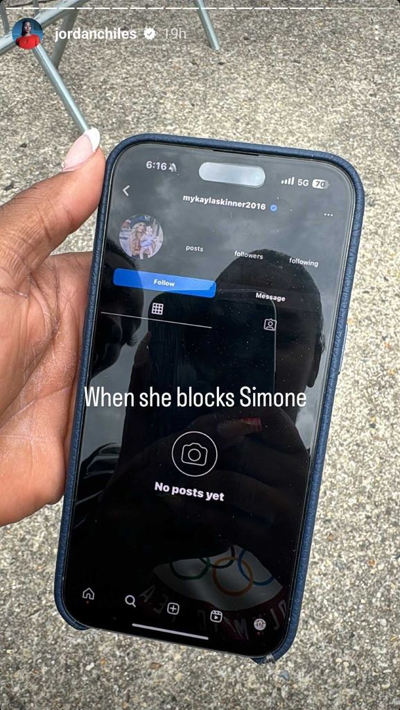 Simone got blocked by MyKayla Skinner