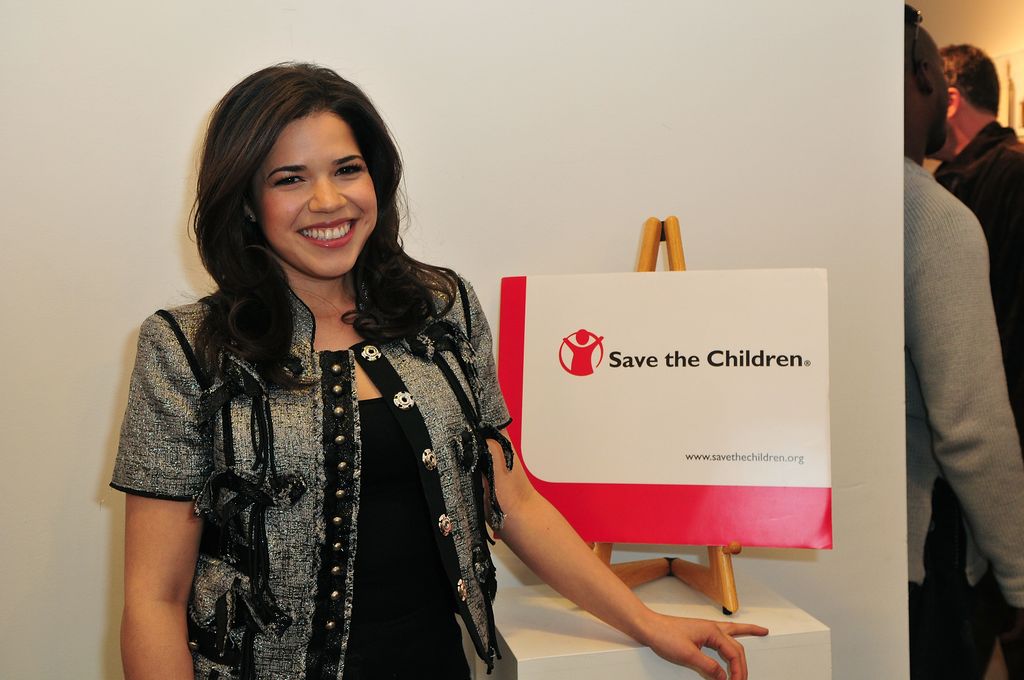 Actress America Ferrera attends an "Ugly Betty" charity auction