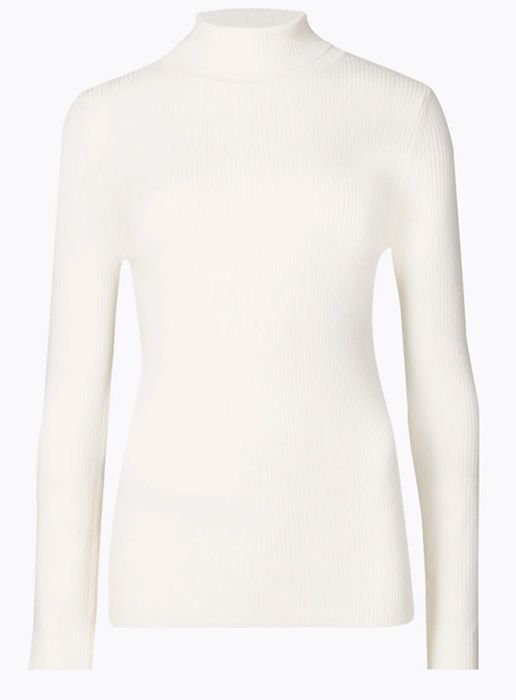 marks and spencer white roll neck