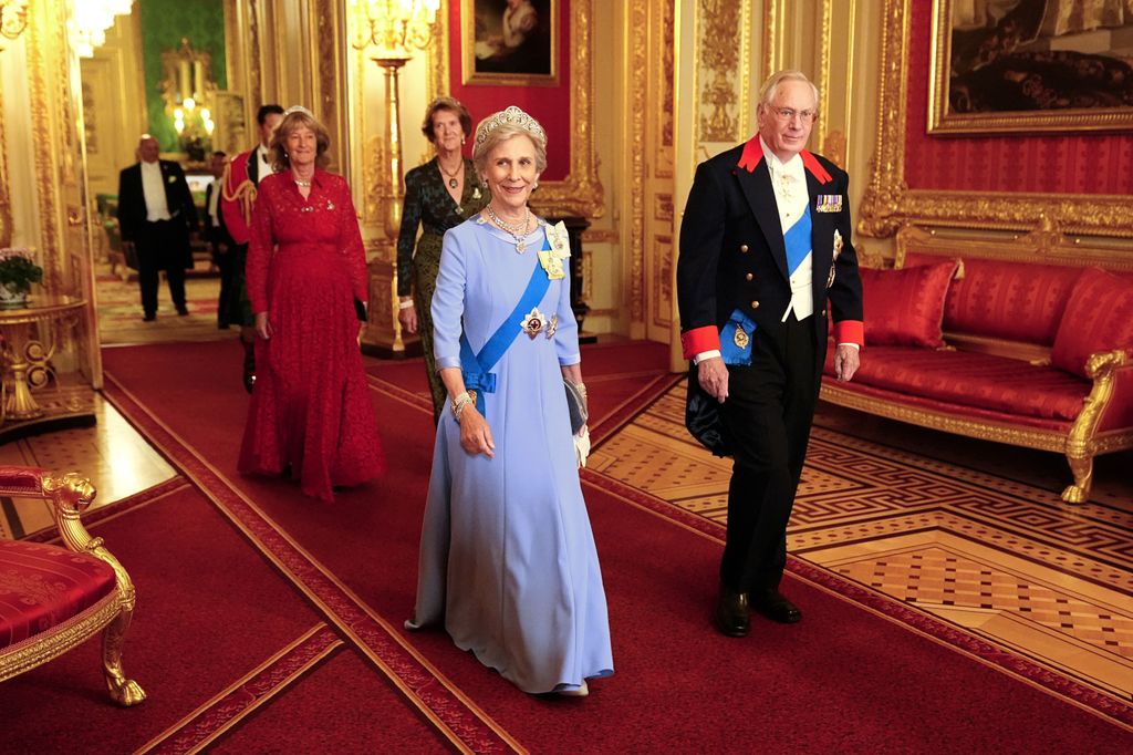 Duke and Duchess of Gloucester arriving at the state banquet