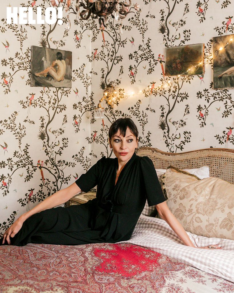 Pearl Lowe in bedroom of Notting Hill home