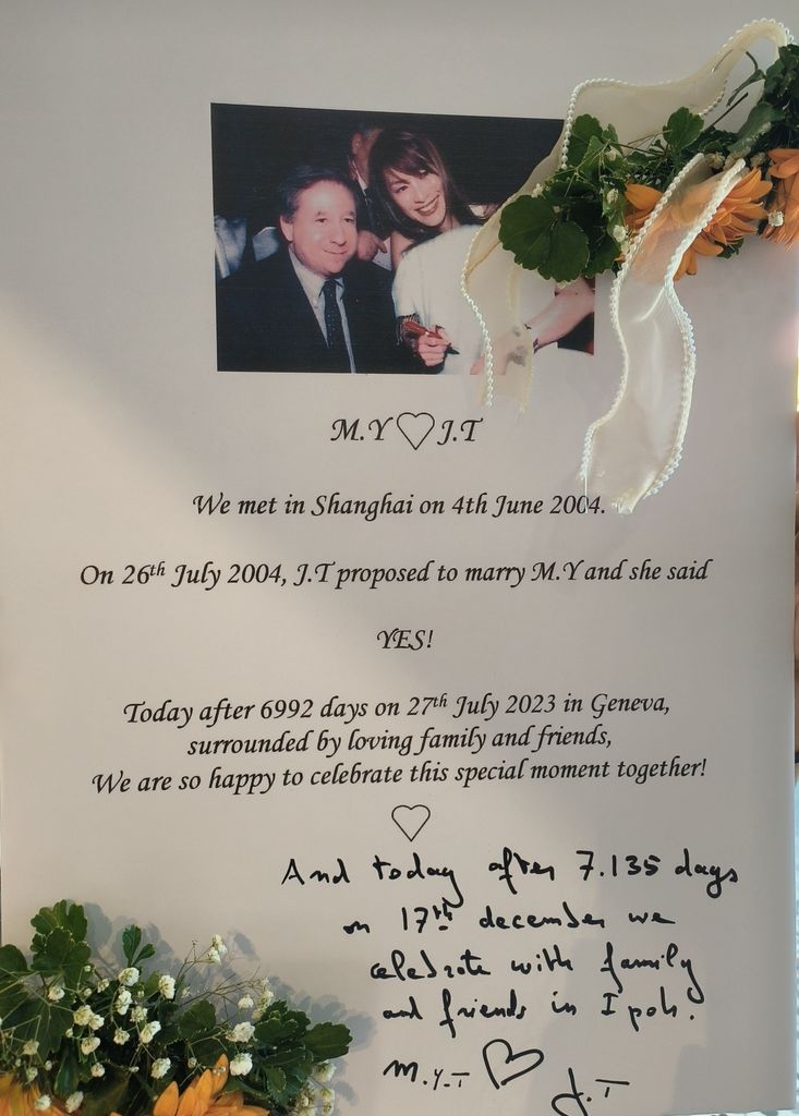 A glimpse of Michelle Yeoh and Jean Todt's private second wedding party in Ipoh, Malaysia
