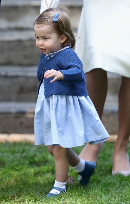 Princess Charlotte is walking