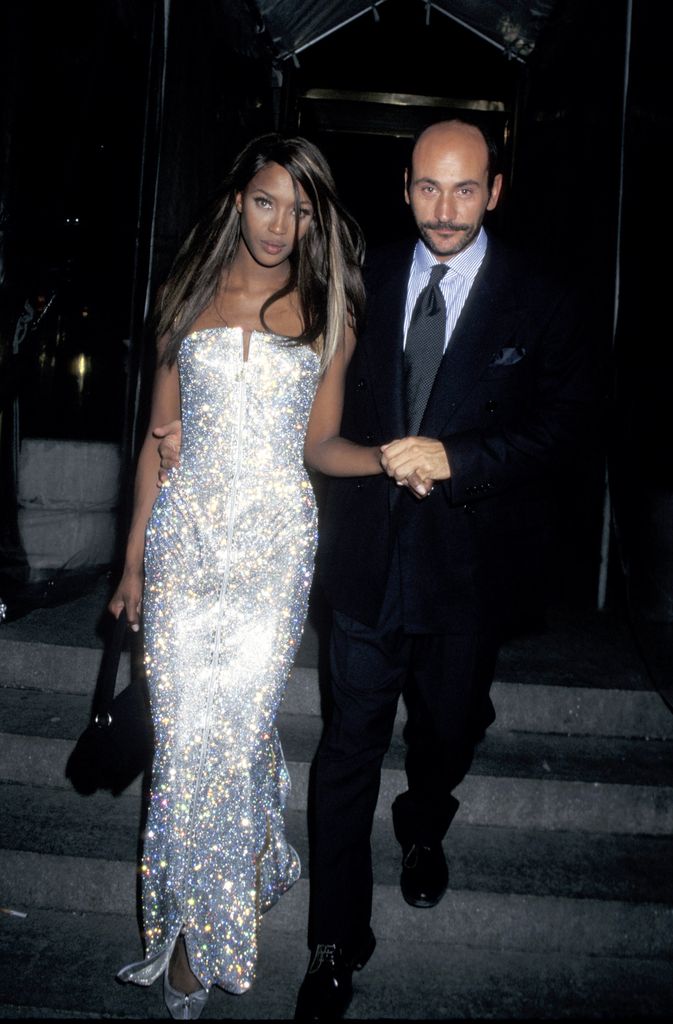 Naomi Campbell and guest during 1995 Costume Institute Gala at Metropolitan Museum of Art in New York City, New York, United States. (Photo by Ron Galella, Ltd./Ron Galella Collection via Getty Images)